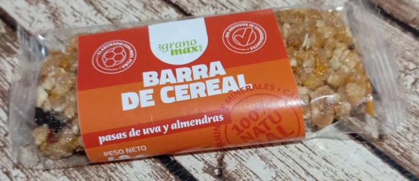 Barritas de cereal de pasas de uva de Granomax